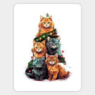 Cat Christmas Tree Magnet